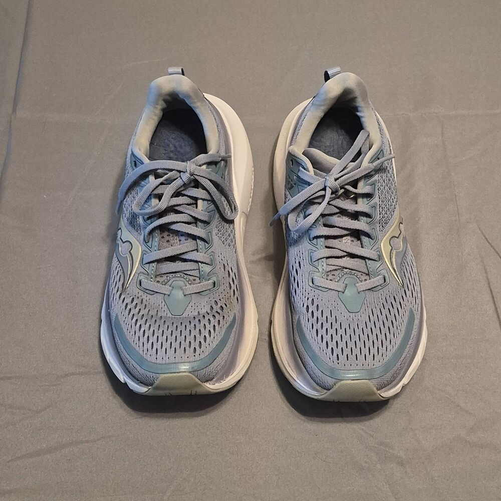 Saucony Guide 17 Women Size 7.5 Gray Iris Violet Rynning Shoe Sneaker S10936-111